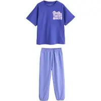 Next Nachtkledij enziaan / blauw denim / sering