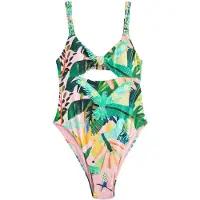 Next Badpak turquoise / groen / koraal / rosa