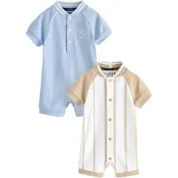 Ted Baker Rompertje/body beige / lichtblauw / wit