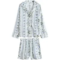 Next Pyjama crème / pastelblauw / donkergroen