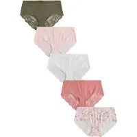 Next Slip olijfgroen / pastelroze / pastelrood / wit