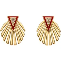 IZIA Oorbellen goud / rood