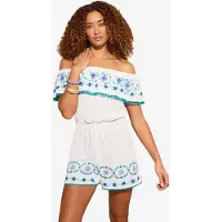Love & roses Jumpsuit blauw / turquoise / wit