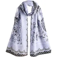 Cath Kidston Sjaal lichtlila / zwart / wit