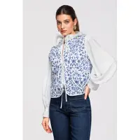 OMBRE Bodywarmer blauw / wit
