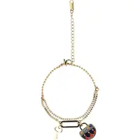 IZIA Armband goud / rood / zwart