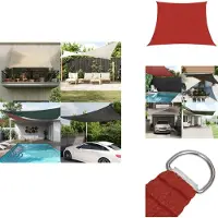 vidaXL Zonnezeil - Zonnezeilen - Zonnedoek - Zonnedoeken - Zonnezeil 160 g/m² 3/4x2 m HDPE rood