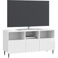 vidaXL TV Kast met lade Hoogglans Wit 102 x 34,5 x 50 cm Bewerkt hout