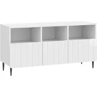 vidaXL TV Kast met lade Hoogglans Wit 102 x 34,5 x 50 cm Bewerkt hout
