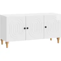 vidaXL TV Kast 99 x 34,5 x 50 cm Hoogglans Wit Bewerkt hout