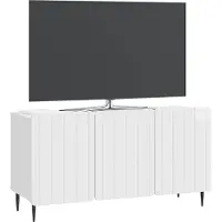 vidaXL TV Kast 99 x 34,5 x 52 cm Hoogglans Wit Bewerkt hout