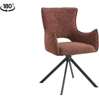 Huisenthuis.nl Stoel Darvo Rood - Stof - Set van 2 - Draaibaar - Zithoogte 49 cm - Zitdiepte 46 cm - Met armleuning