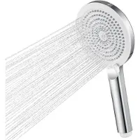 Auralum Max Douchekop - 4-Stralen - Handdouche - Hoge Druk - Regendouche - Waterbesparend - Chroom & Wit