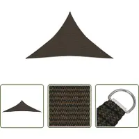 The Living Store Zonnezeil 160 g/m² 5x5x6 m HDPE bruin - Parasol