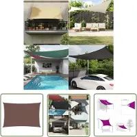 The Living Store Zonnezeil - 2 x 4 m - Bruin - PU-gecoat Oxford stof