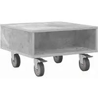 vidaXL Bijzettafel met wielen Beton Grijs 50,5 x 50 x 30 cm