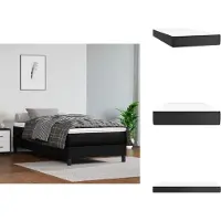 vidaXL Pocketveringmatras - Pocketveringmatrassen - Matras - Pocketvering Matras - Pocketveringmatras 80x200x20 cm kunstleer zwart