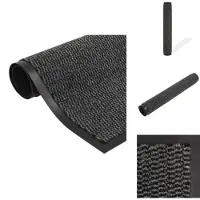 vidaXL Droogloopmat 120x180 cm - Antraciet Droogloopmat - Deurmat - Vloermat - Interieurdecoratie - Anthraciethuis