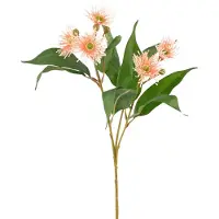 Easyplants | Kunsttak Bloeiende Eucalyptus 62 cm oud roze | Zijde | Nepbloemen | roze | Onderhoudsvrij | Kant-en-klaar