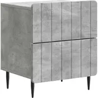 vidaXL Nachtkastje Betongrijs 43 x 34,5 x 49,5 cm Bewerkt hout