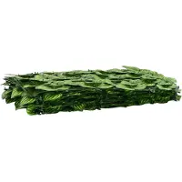 vidaXL Balkonscherm met bladeren Groen en Geel 600 x 100 cm