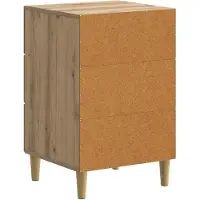 vidaXL Nachtkastje Artisanaal eiken 43 x 41 x 66,5 cm Bewerkt hout