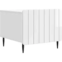vidaXL Salontafel met lade Hoogglans Wit 49 x 50 x 42 cm Bewerkt hout