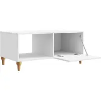 vidaXL Salontafel Hoogglans Wit 90 x 50 x 40 cm Bewerkt hout