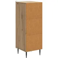 vidaXL Dressoir Artisanaal eiken 34,5 x 33 x 92 cm Bewerkt hout