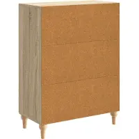 vidaXL Dressoir Sonoma Eiken 66 x 34,5 x 90 cm Bewerkt hout