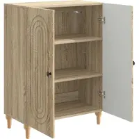 vidaXL Dressoir Sonoma Eiken 66 x 34,5 x 90 cm Bewerkt hout