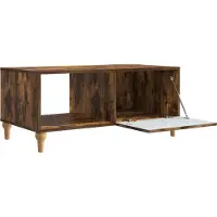 vidaXL Salontafel Gerookt eiken 90 x 50 x 40 cm Bewerkt hout