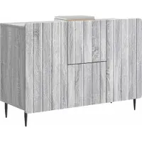 vidaXL Dressoir met lade Grijs sonoma 89 x 34,5 x 62 cm Bewerkt hout