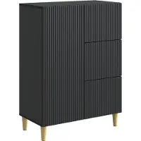 vidaXL Dressoir met lade Zwart 66 x 34,5 x 90 cm Bewerkt hout