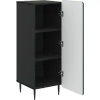 vidaXL Dressoir, zwart, 34,5 x 33 x 92 cm, houtvezel