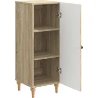 vidaXL Dressoir Sonoma Eiken 33 x 34,5 x 90 cm Bewerkt hout