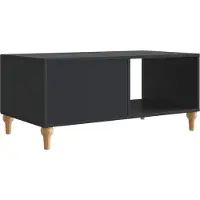vidaXL Salontafel Zwart 90 x 50 x 40 cm Bewerkt hout