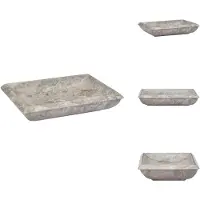 vidaXL Gootsteen - Gootstenen - Wastafel - Wastafels - Gootsteen 50x35x10 cm marmer grijs