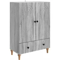 vidaXL Dressoir met lade Grijs sonoma 66 x 34,5 x 95 cm Bewerkt hout