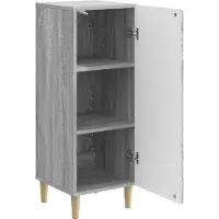 vidaXL Dressoir Grijs sonoma 33 x 34,5 x 90 cm Bewerkt hout