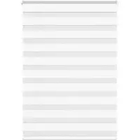 vidaXL Zebra Blind 105x100 cm stofbreedte 100,9 cm polyester wit