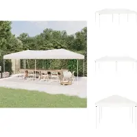 vidaXL Partytent, opvouwbaar, wit, 3x6 meter - Partytenten en paviljoens