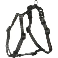 Flamingo Ziggi H-harnas - Harnas Honden - H-harnas Ziggi Donkergrijs Xs 25-40cm 10mm - 1st - 138094 - 1st