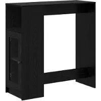 vidaXL Bartafel 101 x 40 x 103,5 cm Bewerkt hout Zwart Eiken