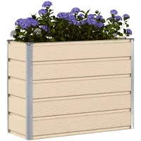 vidaXL Plantenbak Ivoor 100 x 40 x 75 cm Staal