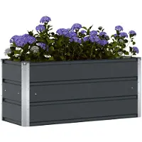 vidaXL Plantenbak Antraciet 100 x 40 x 45 cm Staal