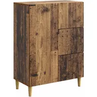 vidaXL Dressoir met lade Oud hout 66 x 34,5 x 90 cm Bewerkt hout