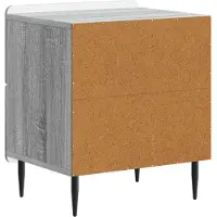 vidaXL Nachtkastje 2 st Grijs sonoma 43 x 34,5 x 49,5 cm Bewerkt hout