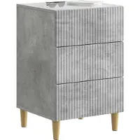 vidaXL Nachtkastje met lade Betongrijs 43 x 41 x 66,5 cm Bewerkt hout