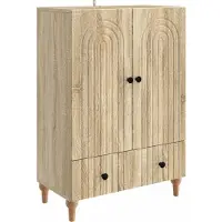 vidaXL Dressoir Sonoma Eiken 66 x 34,5 x 95 cm Bewerkt hout